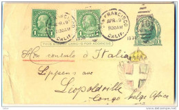 _Hc980:...consulo D' Italia Lippens Ave Léopoldville Congo Belge Africa...postcard+tekening Uit San Francisco Calif.1938 - ...-1900