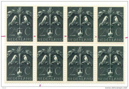 Nq12:N°408 Strip Van 4 Met: Horizontale Kras Door Gehele Zegel +4 Onderliggende Zegels:[**] - Variedades Y Curiosidades