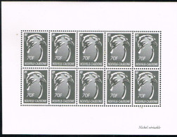 Nouvelle Caledonie Caledonia Bloc Timbre Extrait Carnet Gaufrage Nickel YT 904 Faciale 750 F Cagou Neuf TBE - Markenheftchen