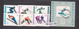 1964 Olympic Games - INNSBRUCK 6v.+ S/S - Used/oblitere (O)   BULGARIA / Bulgarie - Gebraucht