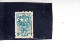 AUSTRIA  1919-20 - Unificato  193*  (L) - Soggetti Vari - Ungebraucht