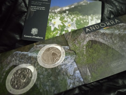 Euros Andorra Set 2 Coins 2021  Natur Tirage 3000 Jempl. - Andorra