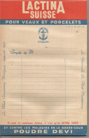 Carnet De Factures Complet, Lactina Suisse,  Veaux Et Porcelets,  Frais Fr 5.50 E - Agriculture