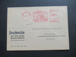 DDR 1961 Drucksache Der Stadt Quedlinburg Mit Freistempel Quedlinburg Der Rat Der Stadt Als Ortsbrief! - Cartas & Documentos