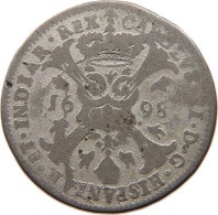 SPANISH NETHERLANDS 4 STUIVERS 1698 CARLOS II. 1665-1700 #t089 0049 - 1556-1713 Spaanse Nederlanden