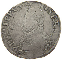 SPANISH NETHERLANDS 1/5 PHILIPSDAALDER  FELIPE II. 1556-1598 DOUBLE STRUCK #t155 0267 - Paesi Bassi Spagnoli