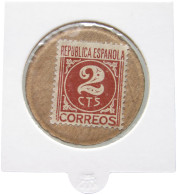 SPAIN ENCASED POSTAGE STAMP  2 CENTIMOS #alb058 0329 - Otros & Sin Clasificación