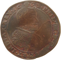 SPANISH NETHERLANDS RECHENPFENNIG 1663 FELIPE IV. 1621-1665 #t099 0465 - 1556-1713 Paesi Bassi Spagnoli