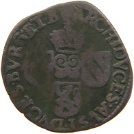 SPANISH NETHERLANDS OORD 1608 Albert & Isabella (1598-1621) MINTING ERROR REVERSE #t137 0251 - 1556-1713 Países Bajos Españoles