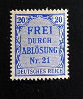 Deutsches Reich 1903 Dienstmarken Mi. 5 Postfrisch/** MNH - Servizio