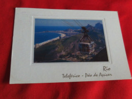 BELLE CARTE  ...."VUE AERIENNE PAO DE ACUCAR....LE TELEFERIQUE" ... - Rio De Janeiro