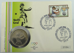 NIUE STATIONERY 5 DOLLARS 1987 STEFFI GRAF #ns02 0155 - Niue