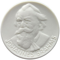 PORZELLAN MEDAILLE  JOHANNES BRAHMS #alb040 0811 - Autres & Non Classés