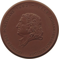 PORZELLAN MEDAILLE  JOHANN FRIEDRICH BÖTTGER #tm2 0669 - Autres & Non Classés