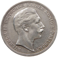 PREUSSEN 3 MARK 1910 Wilhelm II. (1888-1918) #c048 0193 - 2, 3 & 5 Mark Zilver