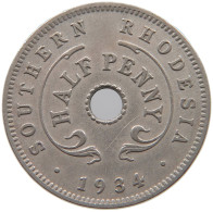 RHODESIA 1/2 PENNY 1934 George V. (1910-1936) #a080 0261 - Rhodésie