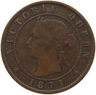 PRINCE EDWARD ISLAND CENT 1871 Victoria 1837-1901 #s021 0277 - Canada