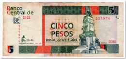 CUBA,5 PESOS CONVERTIBLES,2006,P.FX48,F-VF - Cuba