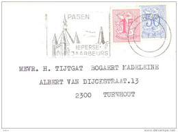 _ik327: Omslagje Met N° 854+859: IEPER : PASEN IEPERSE JAARBEURS - 1951-1975 Heraldieke Leeuw