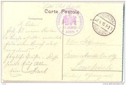 _Zn953:DADIZEELE - Becelaeres Straat Feldpost COURTRAI (BELGIEN) 24.15.15+ Censure: XV ARMEE KORPS... - Duits Leger