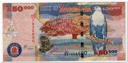 ZAMBIA,50000 KWACHA,2010,P.48f,aVF - Zambie