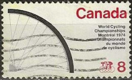 CANADA 1974 World Cycling Championships, Montreal - 8c - Bicycle Wheel FU - Used Stamps