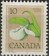 CANADA 1977 Franklin's Lady Slipper Orchid - 10c. - Multicoloured FU - Gebraucht