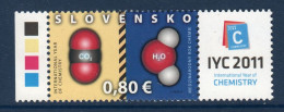 Slovaquie, Yv 569, Mi 652zf, **, Chimie, Eau, - Neufs