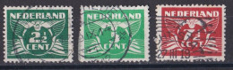 Pays Bas - 1930 - 1948 ( Wilhelmine )   Y&T  N ° 369  370  371  Oblitéré - Gebruikt