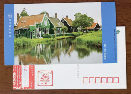 Dutch Windmill Villa Group,China 2012 European And American Scenery Photography Advertising Pre-stamped Card - Mühlen