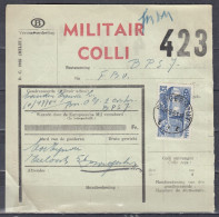 Vrachtbrief Met Stempel BORGERHOUT E MILITAIR COLLI - Documents & Fragments