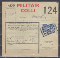 Vrachtbrief Met Stempel OOSTENDE (KAAI) N°15 MILITAIR COLLI - Documentos & Fragmentos