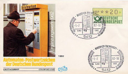 GERMANY - DEUTSCHE - FDC 1982 - AUTOMATEN POSTWERTZEICHEN - DISTRIBUTORE AUTOMATICO FRANCOBOLLI - 1981-1990