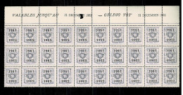 1961 PRE714** X 30 Zonder Scharnier.Heraldieke Leeuw:5c.Opdruk 1961-1962.OBP 255 Euro - Typografisch 1951-80 (Cijfer Op Leeuw)