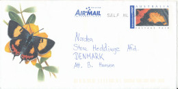 Austrralia Postal Stationery Cover Butterfly Sent To Denmark 22-11-2004 - Enteros Postales