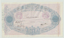 500 FR.bleu Et Rose Du 13 Juillet 1939 - 500 F 1888-1940 ''Bleu Et Rose''