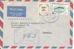 Iraq Registered Air Mail Cover Sent To Denmark 8-3-1970 - Iraq