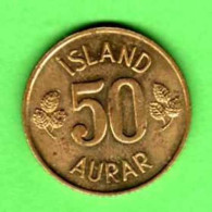 ISLANDA ICELAND ISLAND IJSLAND - 1974 - 50 Aurar - KM 17 - XF - Islandia