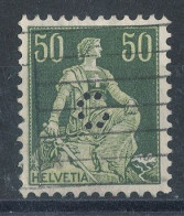 Suisse N°124 (o)  Perforé C - Perforadas