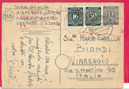 GERMANY AAS - INTERO POSTKARTE 12PF (+16+50)(MICHEL P954a) DA"(136) KIEFERSFELDEN*14.12.46*/b" PER VIAREGGIO - Cartas & Documentos