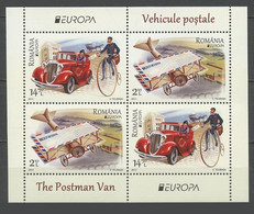 Roumanie Bloc Europa 2013 ** Vehicules Postaux -  Theme Velo Bicycle - Type 1 - 2013