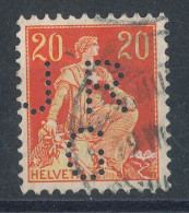 Suisse N°119 (o)  Perforé J R G - Perfins