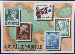 Ganzsache Postkarte, "Deutsche Familie", 1936 - Privat-Ganzsachen