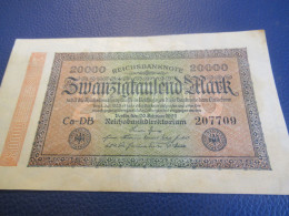 Billet De Banque Ancien /Reichsbanknote/20 000 Mark/ Billet De Banque Allemand/ 1923        BILL234 - 20000 Mark