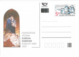 CDV 68 Czech Republic Euregia Egrensis, Karlovy Vary/Carlsbad Stamp Exhibiton 2001 - Madonna
