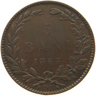 ROMANIA 5 BANI 1867 WATT CO Carol I. 1866-1914 #t009 0225 - Roumanie