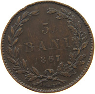 ROMANIA 5 BANI 1867 Carol I. 1866-1914 #a011 0463 - Roumanie