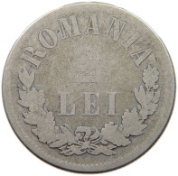 ROMANIA 2 LEI 1873 Carol I. 1866-1914 #t009 0017 - Roumanie