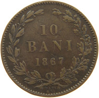 ROMANIA 10 BANI 1867 WATT CO Carol I. 1866-1914 #a062 0255 - Roumanie