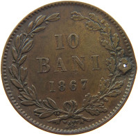 ROMANIA 10 BANI 1867 WATT CO Carol I. 1866-1914 #s077 0101 - Roumanie